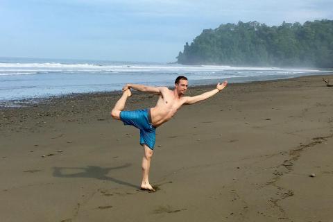 dancer pose in Costa Rica